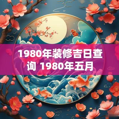 1980年装修吉日查询 1980年五月