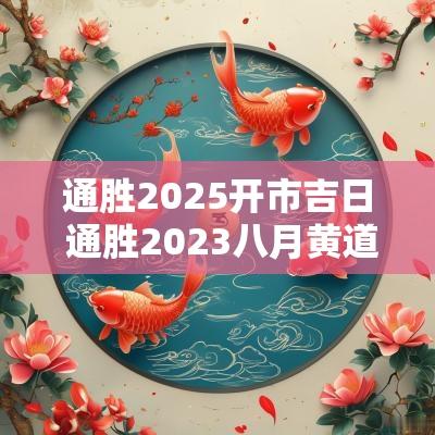 通胜2025开市吉日 通胜2025八月黄道吉日