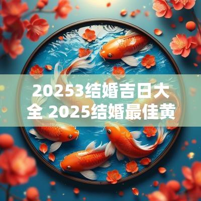 20253结婚吉日大全 2025结婚最佳黄道吉日一览表2025