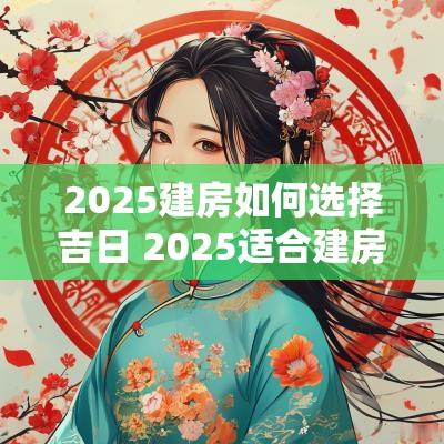 2025建房如何选择吉日 2025适合建房子的生肖有哪些