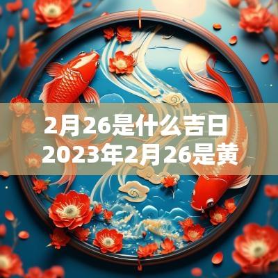 2月26是什么吉日 2025年2月26是黄道吉日吗