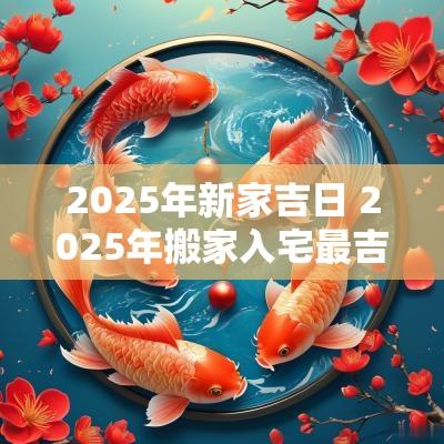 2025年新家吉日 2025年搬家入宅最吉利好日子