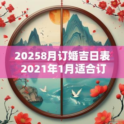 20258月订婚吉日表 2025年1月适合订婚的黄道吉日