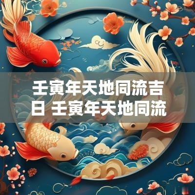 壬寅年天地同流吉日 壬寅年天地同流格