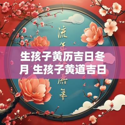 生孩子黄历吉日冬月 生孩子黄道吉日查询2025年1月