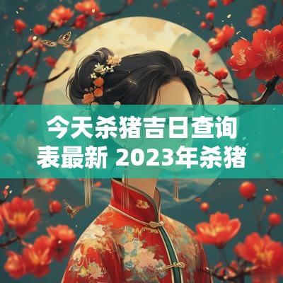 今天杀猪吉日查询表最新 2025年杀猪吉日查询表