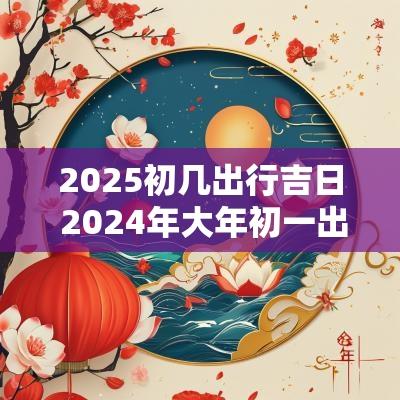 2025初几出行吉日 2025年大年初一出行吉时是几点