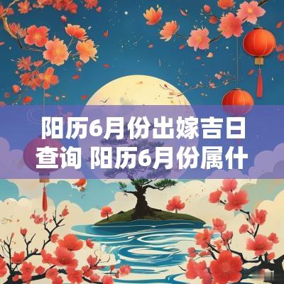 阳历6月份出嫁吉日查询 阳历6月份属什么生肖