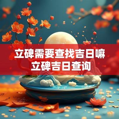 立碑需要查找吉日嘛 立碑吉日查询
