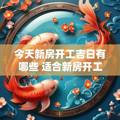 今天新房开工吉日有哪些 适合新房开工的黄道吉日