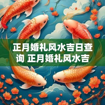 正月婚礼风水吉日查询 正月婚礼风水吉日查询大全
