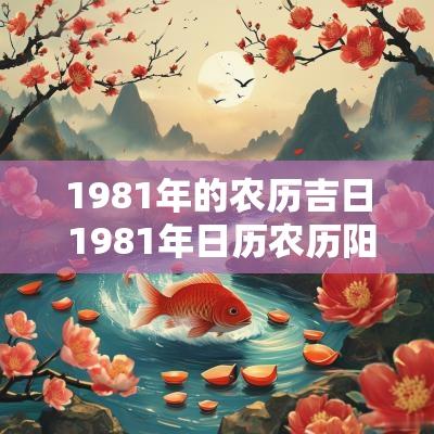 1981年的农历吉日 1981年日历农历阳历表全年