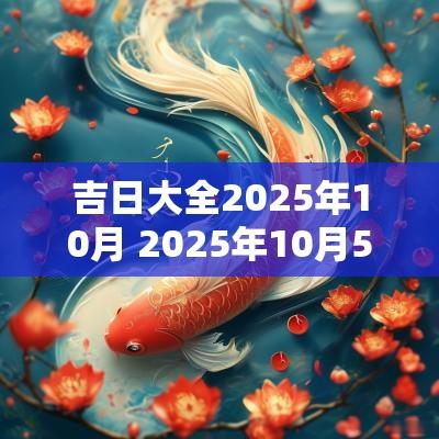 吉日大全2025年10月 2025年10月5日