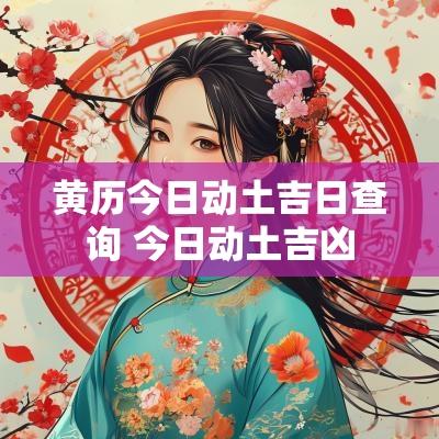 黄历今日动土吉日查询 今日动土吉凶