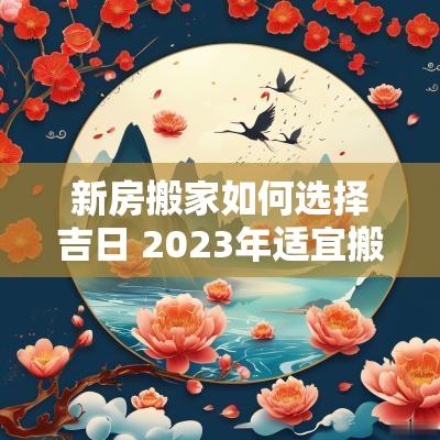 新房搬家如何选择吉日 2025年适宜搬新房的日子