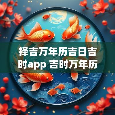 择吉万年历吉日吉时app 吉时万年历下载