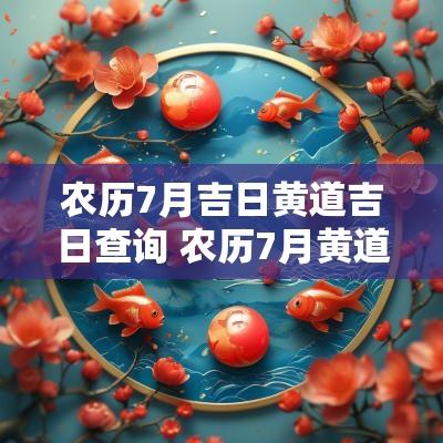 农历7月吉日黄道吉日查询 农历7月黄道吉日查询
