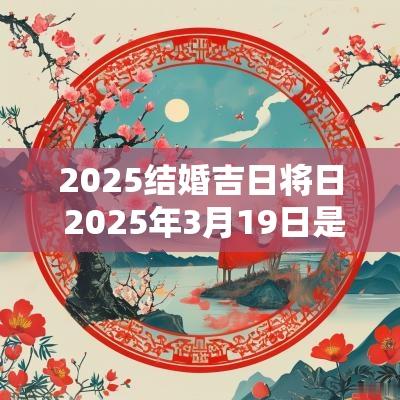 2025结婚吉日将日 2025年3月19日是结婚黄道吉日吗