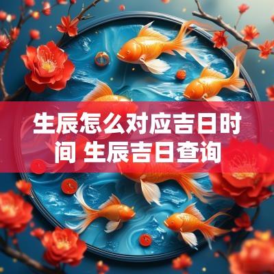 生辰怎么对应吉日时间 生辰吉日查询