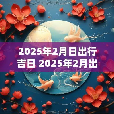 2025年2月日出行吉日 2025年2月出行黄道吉日