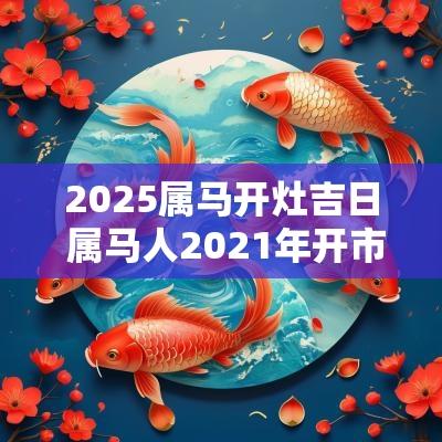 2025属马开灶吉日 属马人2025年开市吉日