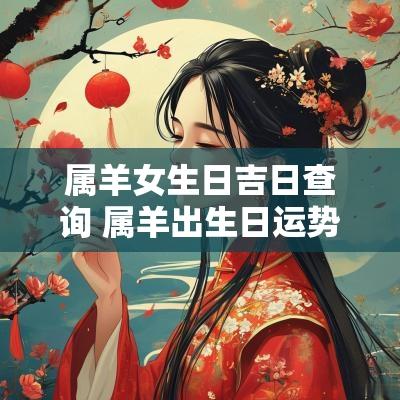 属羊女生日吉日查询 属羊出生日运势