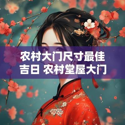 农村大门尺寸最佳吉日 农村堂屋大门最佳尺寸