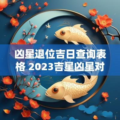 凶星退位吉日查询表格 2025吉星凶星对照表查询