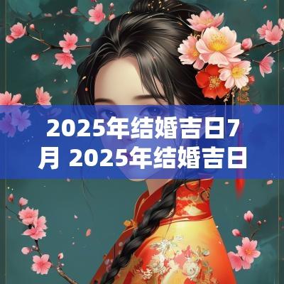 2025年结婚吉日7月 2025年结婚吉日一览表