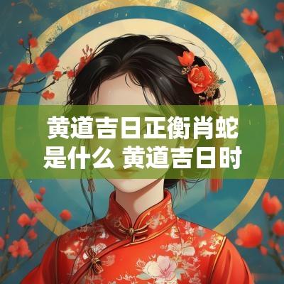 黄道吉日正衡肖蛇是什么 黄道吉日时辰吉凶查询