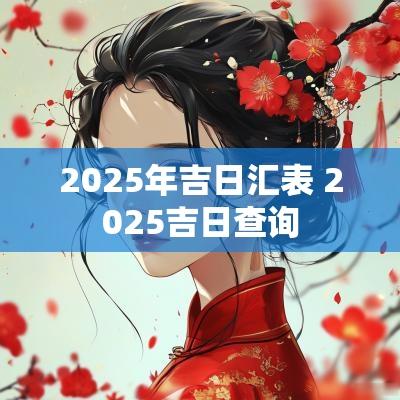 2025年吉日汇表 2025吉日查询