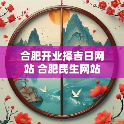 合肥开业择吉日网站 合肥民生网站
