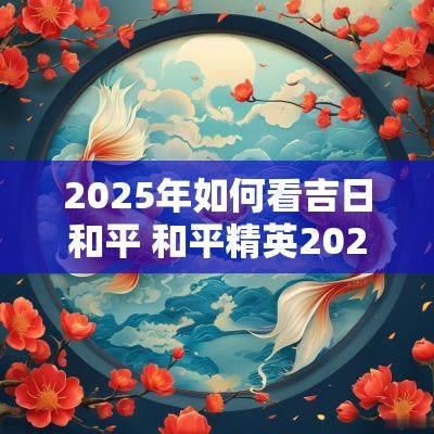 2025年如何看吉日和平 和平精英2025年会下架吗