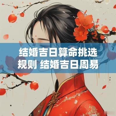 结婚吉日算命挑选规则 结婚吉日周易算命查询