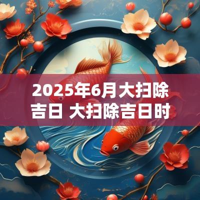 2025年6月大扫除吉日 大扫除吉日时间表2025