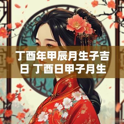 丁酉年甲辰月生子吉日 丁酉日甲子月生