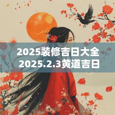 2025装修吉日大全 2025.2.3黄道吉日