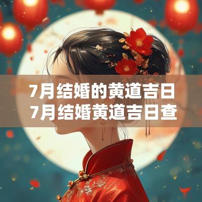7月结婚的黄道吉日 7月结婚黄道吉日查询2025年