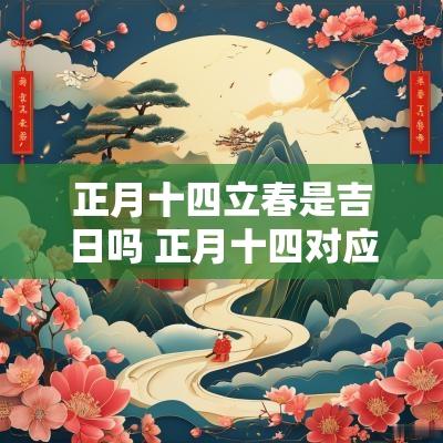 正月十四立春是吉日吗 正月十四对应的日历多少