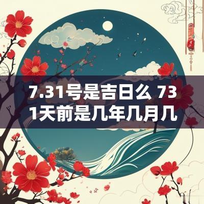 7.31号是吉日么 731天前是几年几月几号