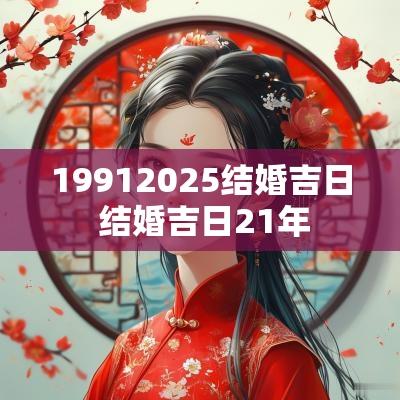 19912025结婚吉日 结婚吉日21年