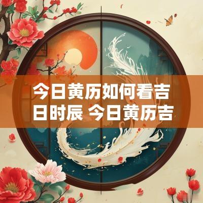 今日黄历如何看吉日时辰 今日黄历吉时时辰表