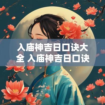 入庙神吉日口诀大全 入庙神吉日口诀大全集 入庙神吉日口诀大全 入庙神吉日口诀大全集