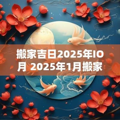 搬家吉日2025年IO月 2025年1月搬家入宅黄道吉日