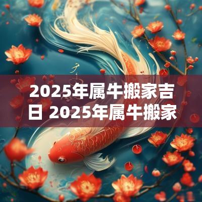 2025年属牛搬家吉日 2025年属牛搬家入宅黄道吉日