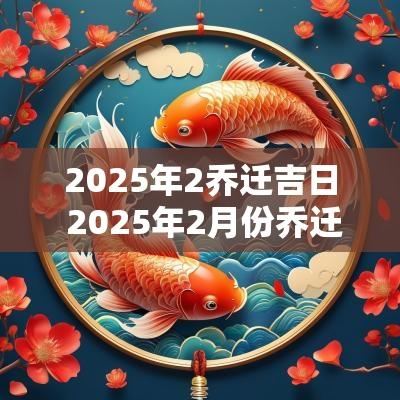 2025年2乔迁吉日 2025年2月份乔迁黄道吉日