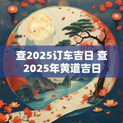查2025订车吉日 查2025年黄道吉日