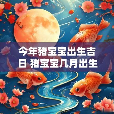 今年猪宝宝出生吉日 猪宝宝几月出生最好命农历