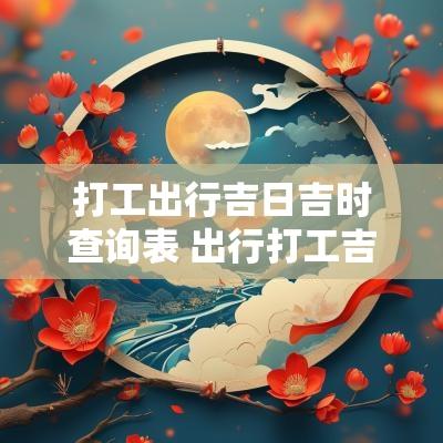 打工出行吉日吉时查询表 出行打工吉日