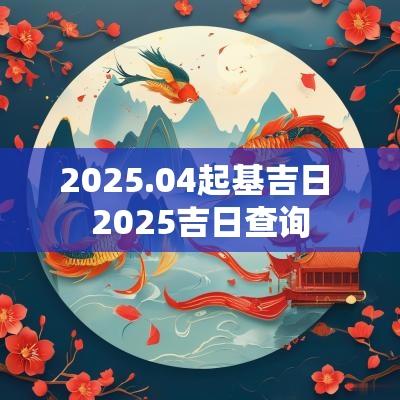 2025.04起基吉日 2025吉日查询
